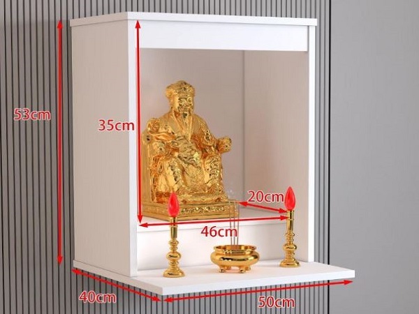 Lợi ích khi treo bàn thờ thần tài lên tường
